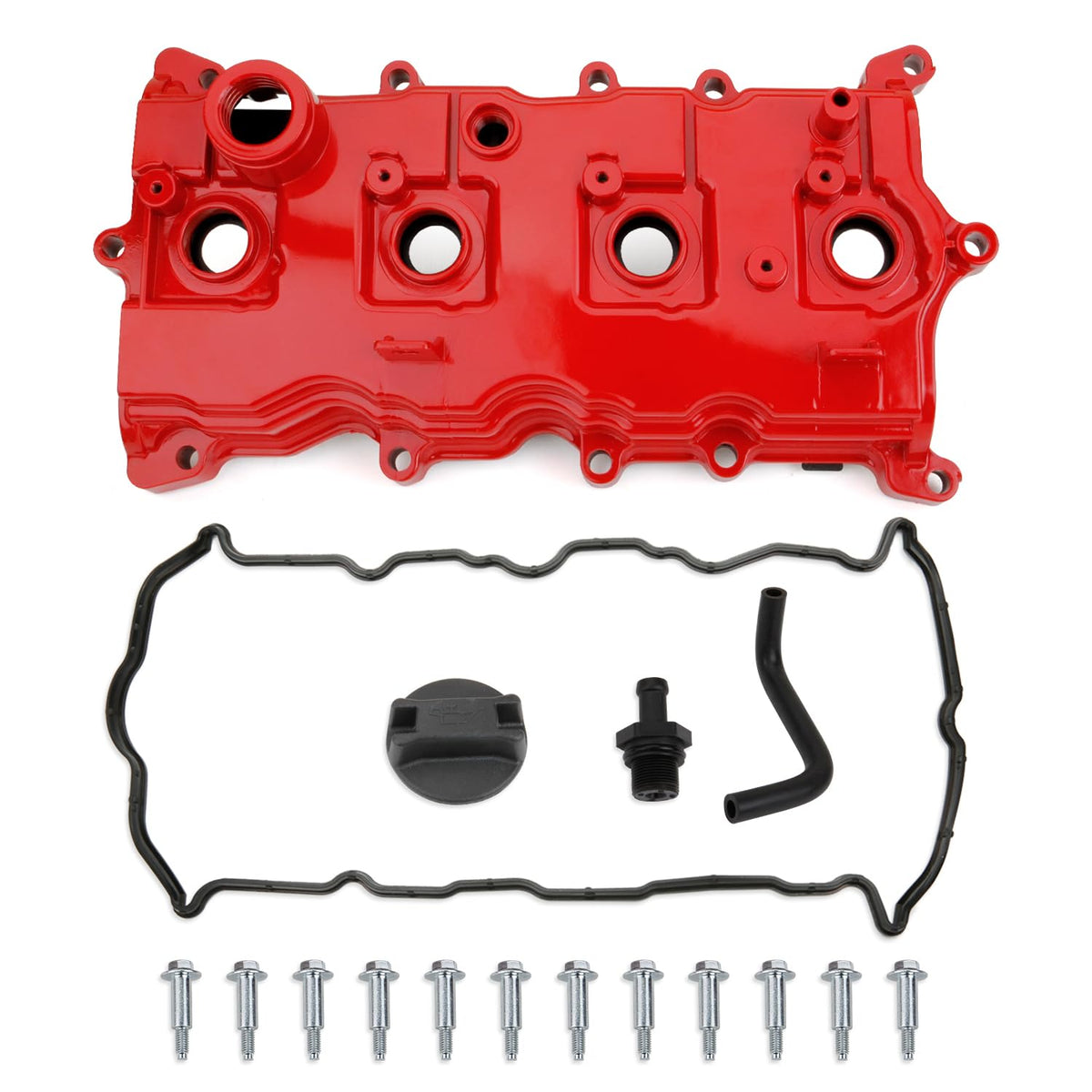 Mitzone Upgrade Aluminum Valve Cover Compatible With 2007-2013 Altima 2007-2012 Sentra Se-R 2.5L Part# 13264-Ja00A Red