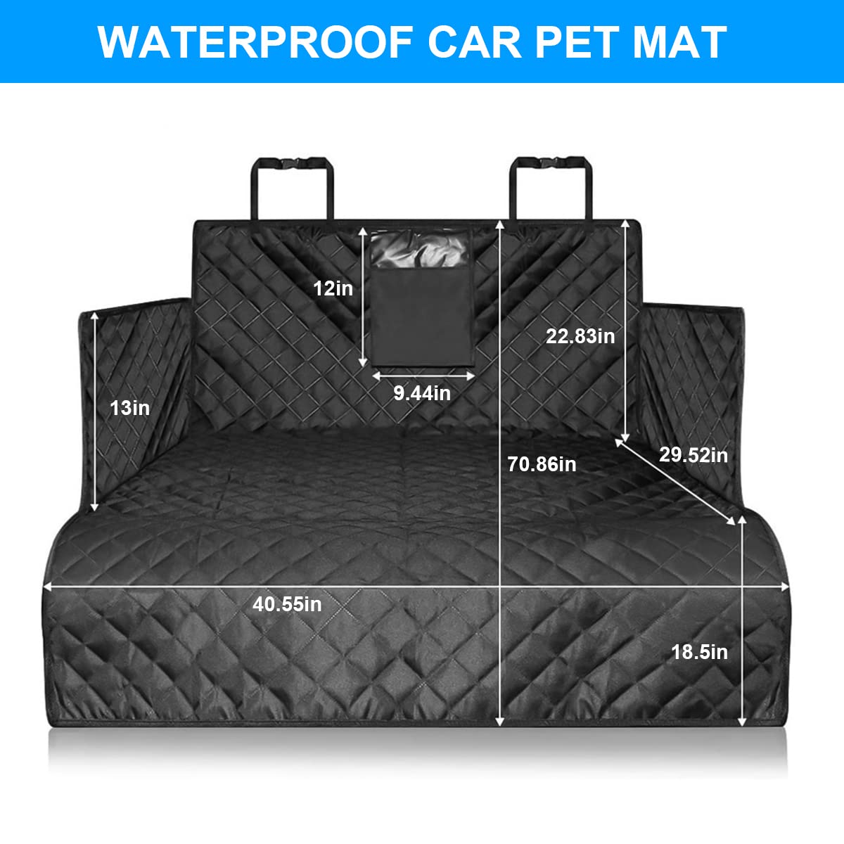 Cargo Liner For Pet, Waterproof Non-Slip Durable Dog Cargo Cover Mat Universal For Cars, Suv, Minivan With Bumper Flap Protector