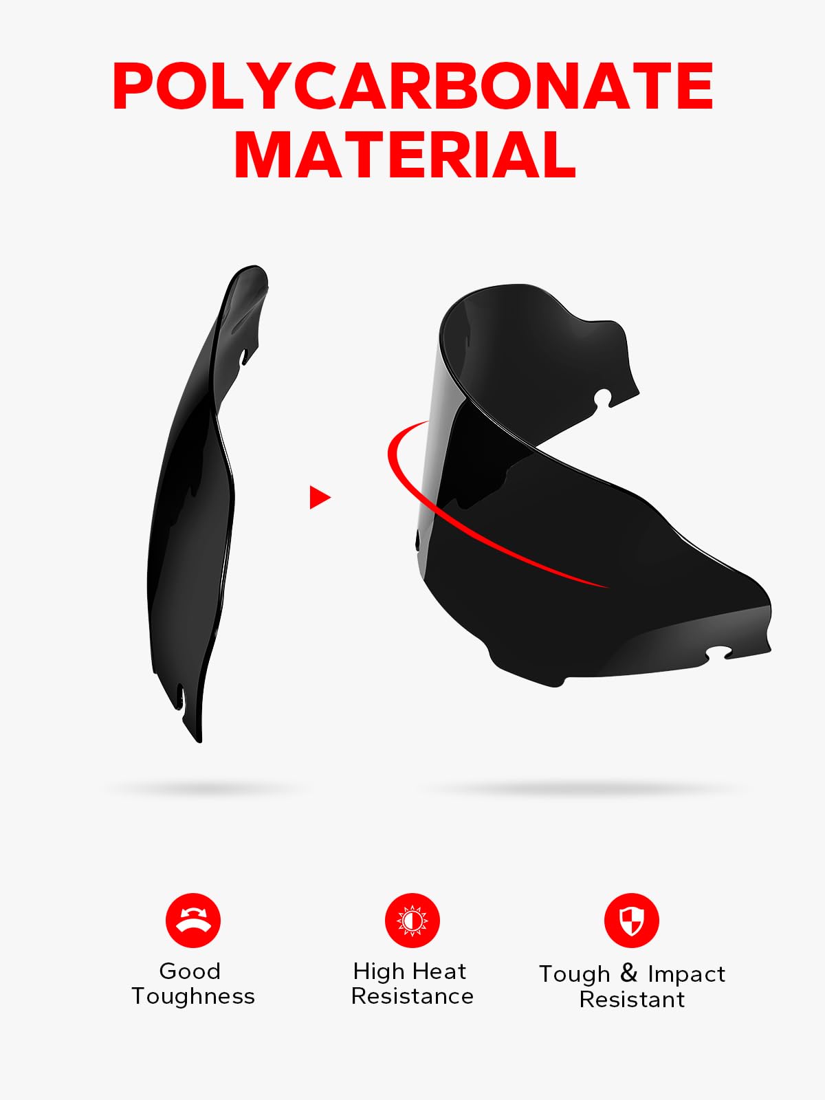 Amazicha Black 6 Windshield Windscreen Fit For Harley Electra Street Glide Touring 1996-2013