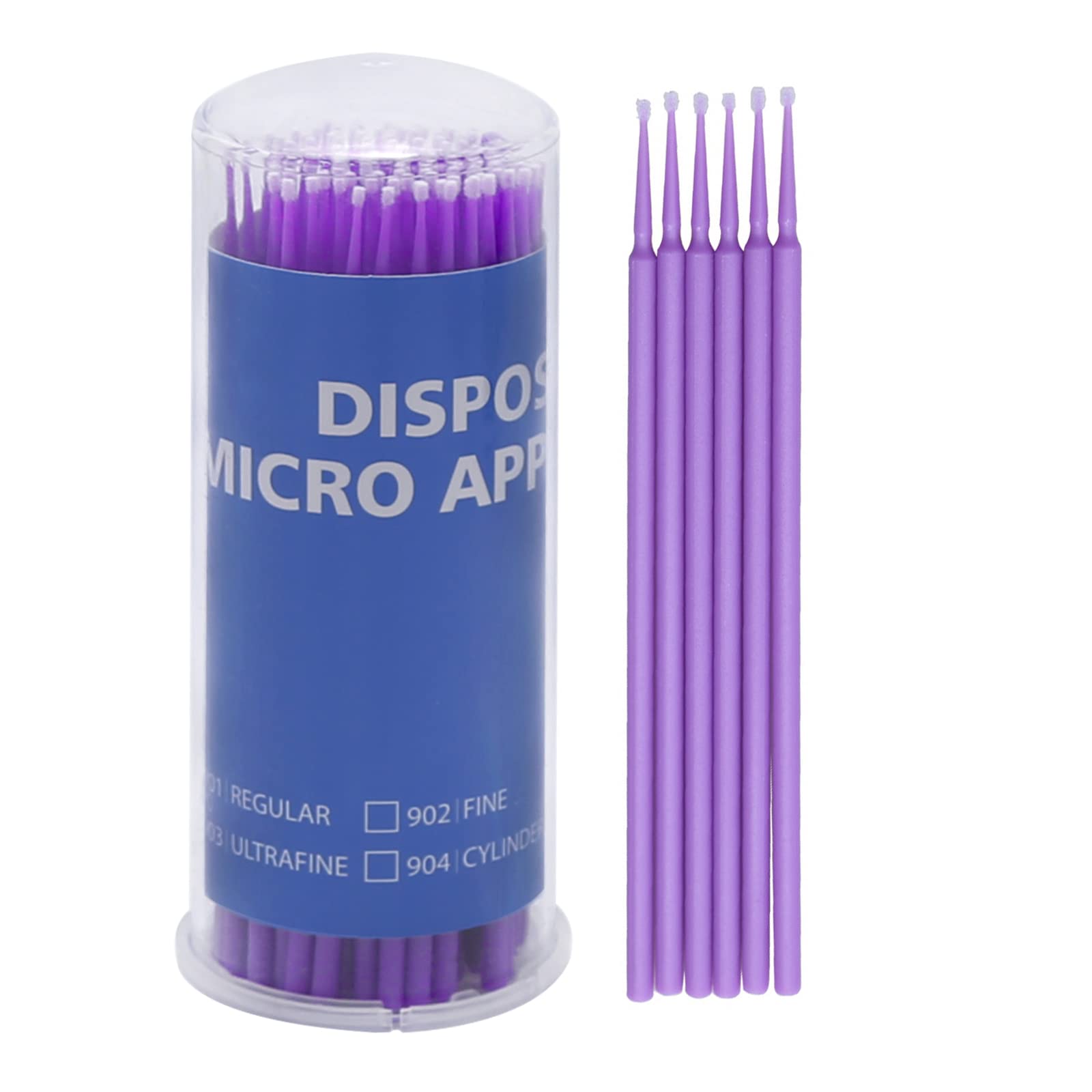 Touch Up Paint Brushes For Automotive Paint Chip Repair Disposable Micro Applicators (S:1.5Mm, Purple)-100 Pieces