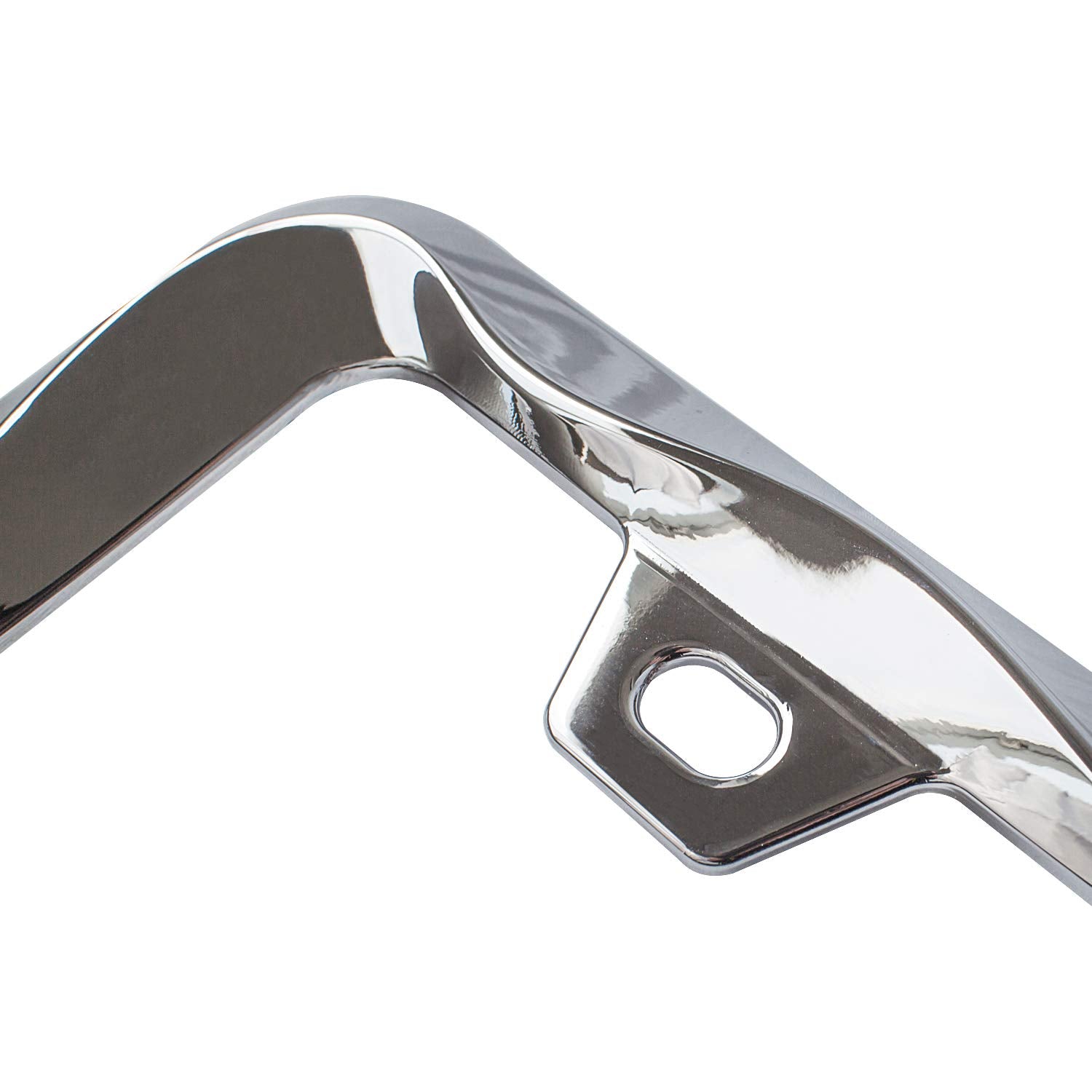 Creathome 3D Curly Wave Pattern Chrome License Plate Frame From Pure Zinc Alloy Metal