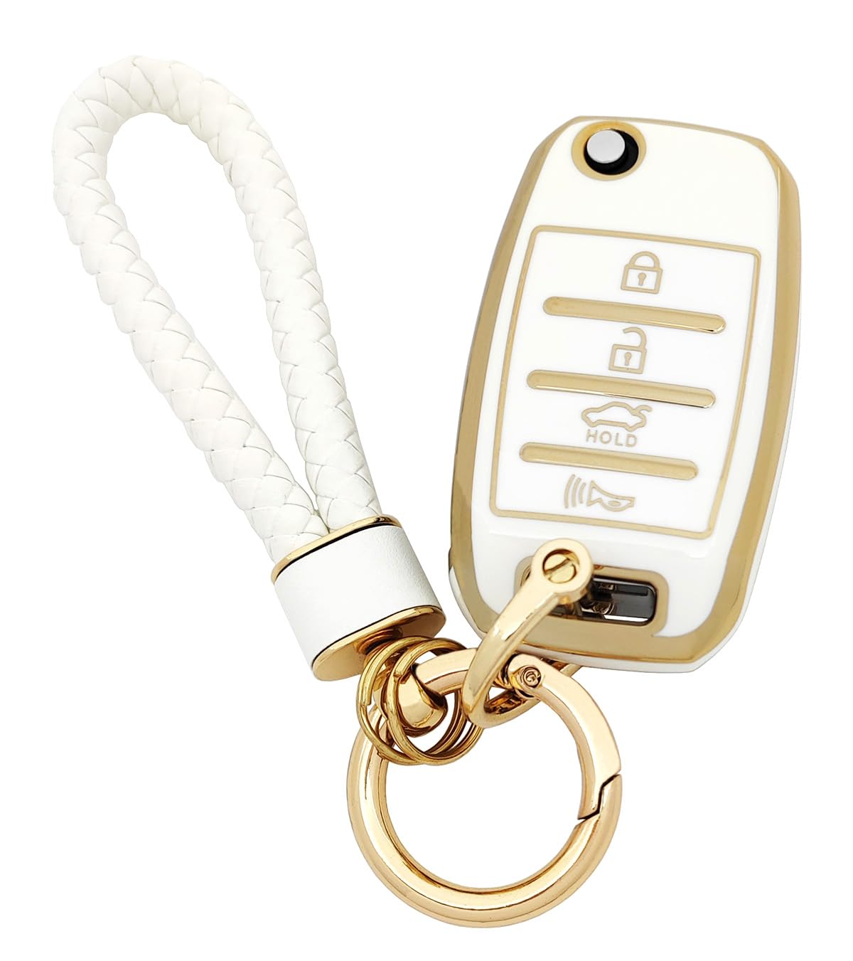 Arruweer Soft Tpu Key Fob Cover Case Holder Protector Compatiable With Kia Sorento Sportage Rio Soul Forte Optima Carens Picanto