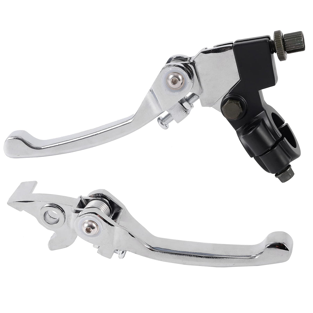 Stylemafia Silver Folding Aluminum Clutch Brake Lever Compatible With 22Mm 7/8 Inch Handlebar 110Cc 125Cc 140Cc Ttr 125Cc Ssr Xmotos Apollo 125 Pit Dirt Bike Motorcycle