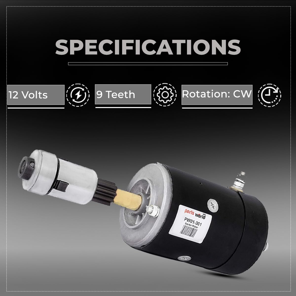 12V Starter For Ford 8N, 9N, 2N Tractors - 1939-1952 Model Years - 3109, 8N1100R, 8N11001, 1831810, 8N-11001R, 9N11001, 9N11002,