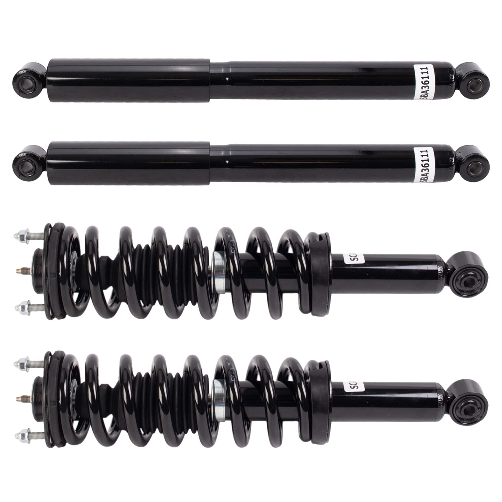 Trq Front And Rear Complete Strut Assembly & Shock Absorber Kit Shock & Spring Strut Assembly Compatible With 2015-2019 Chevrole