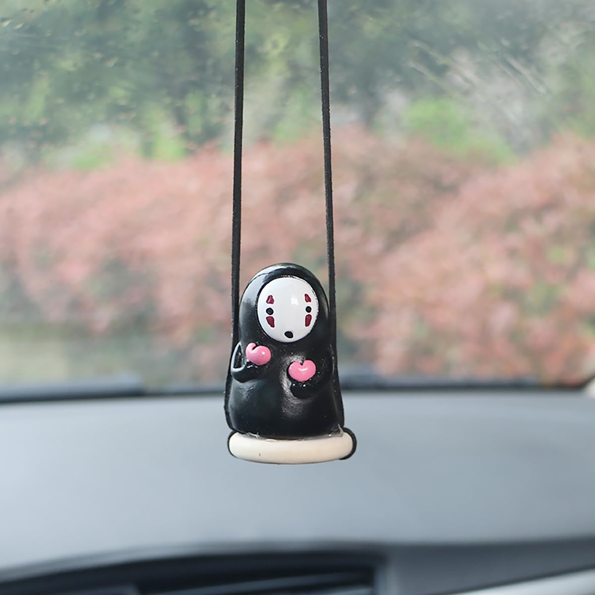 Anime Car Accessories Of No Face Man Loving Car Pendant Hanging Swing, For Car Rear View Mirror Accessories