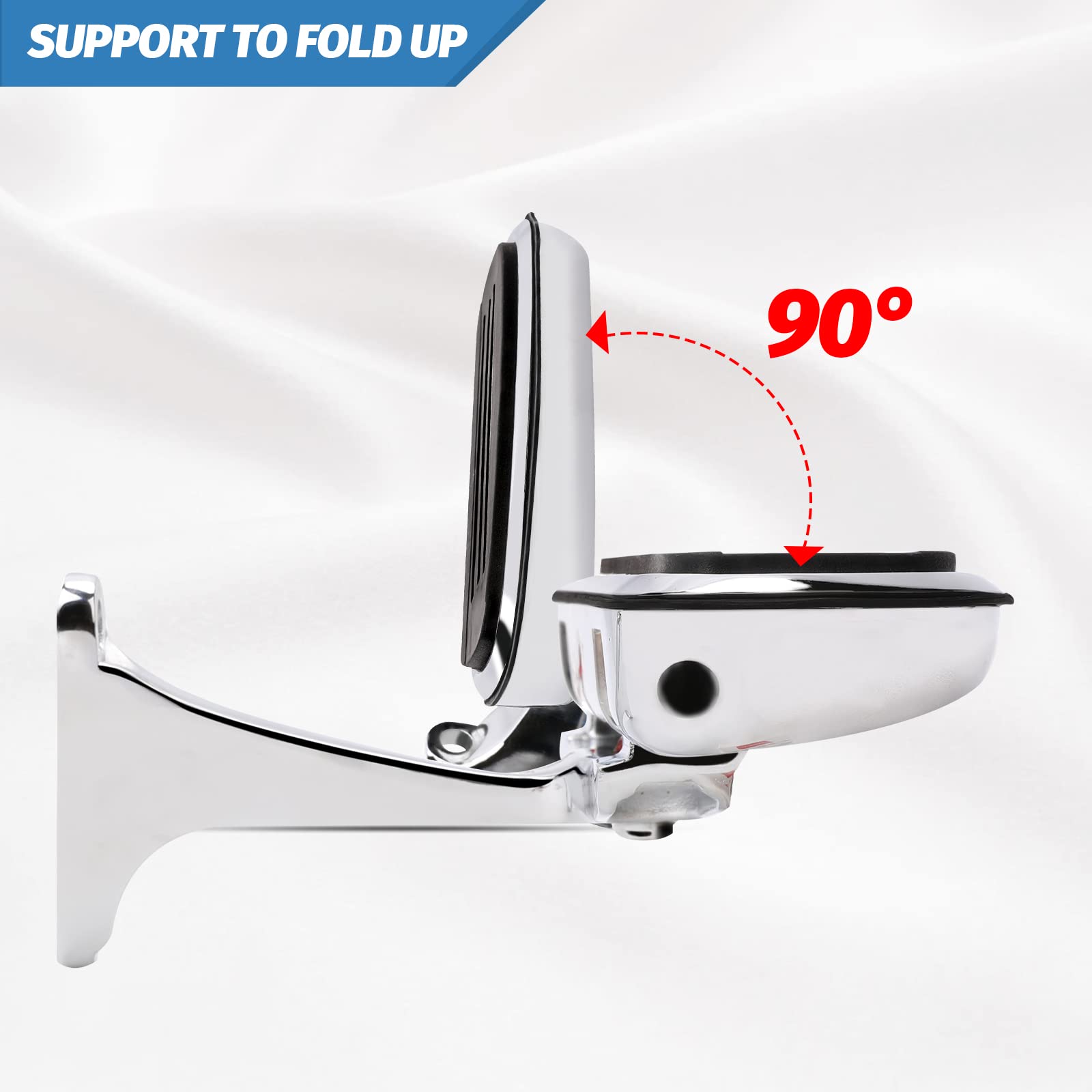 Motorcycle Passenger Floorboards - Chromed Streamline Street Glide Footboards With Mount Bracket Kits Replacement For Road King