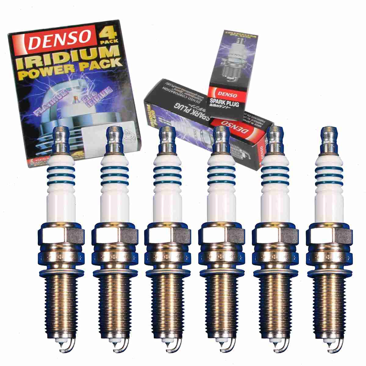 6 pc DENSO Iridium Power Spark Plugs compatible with Mercedes-Benz E350 3.5L V6 2006-2011