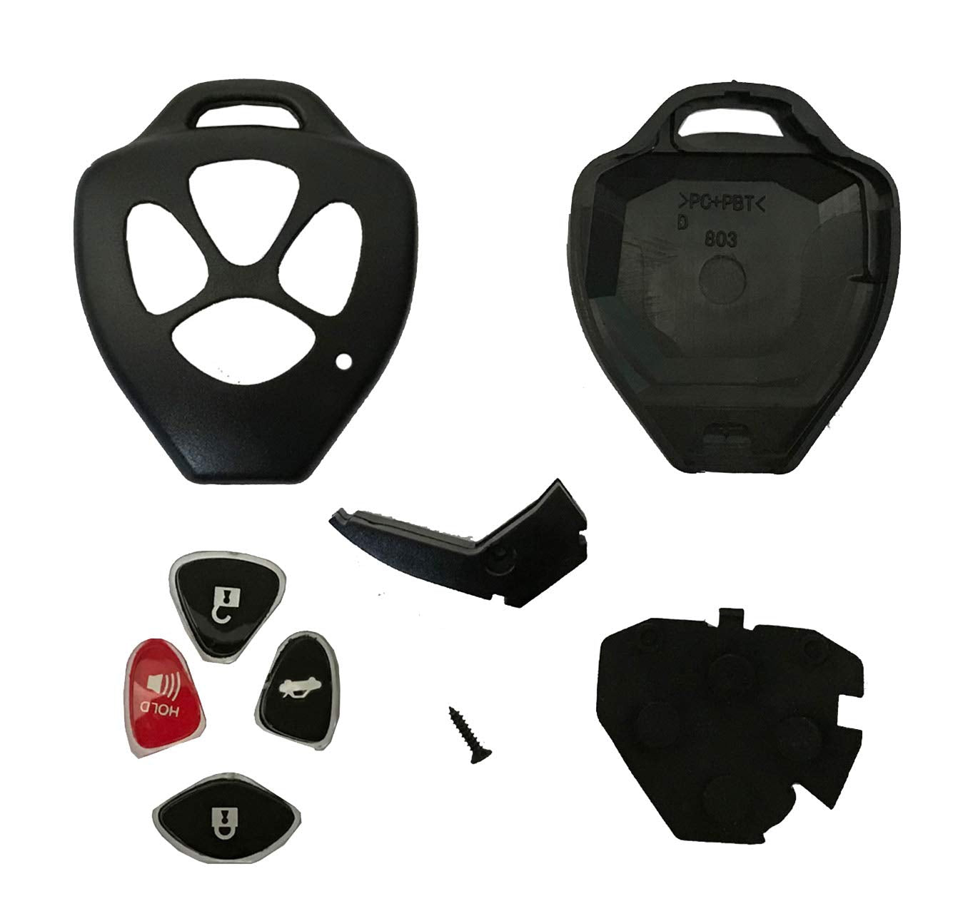 Upgraded Replacement Key Fob Cover Shell Fit For Toyota 2008-2013 Avalon / 2007-2011 Camry / 2008-2012 Corolla / 2009-2014 Venza