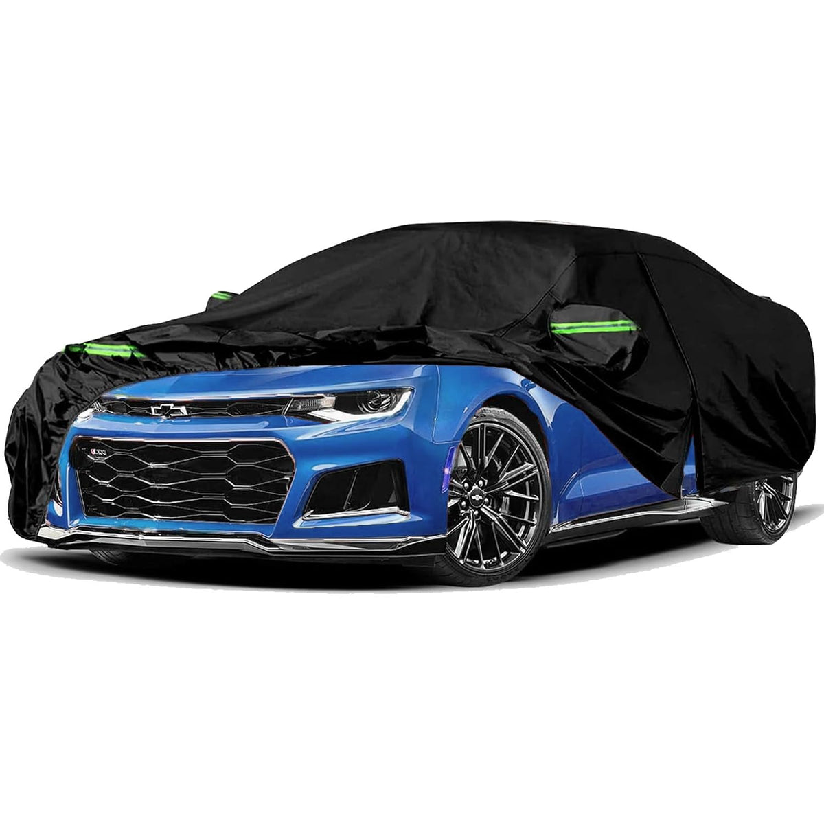 Morhept Car Cover Custom Fit For Camaro, Waterproof All Weather Full Exterior Cover Rain Snow Uv Protection Cover With Door Zipp