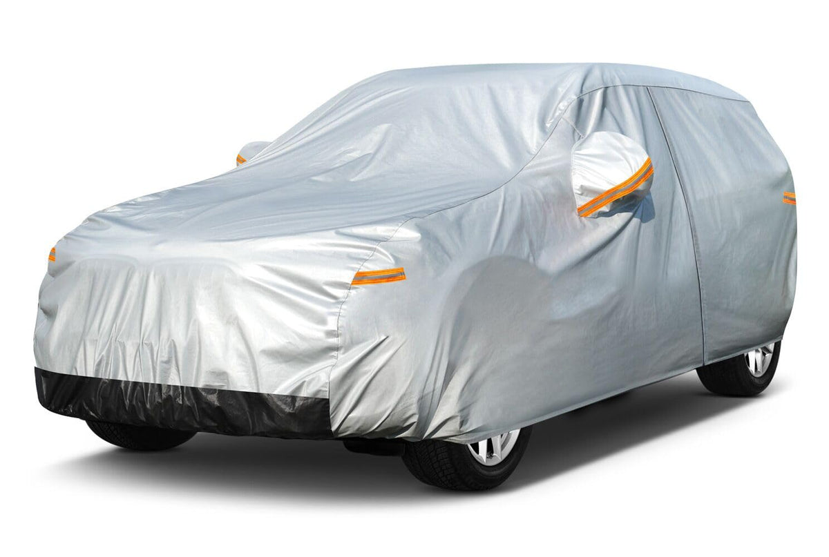 Gunhyi 6 Layers Suv Car Cover Waterproof All Weather, 100% Waterproof Outdoor Car Covers Full Exterior Covers For Automobiles Se