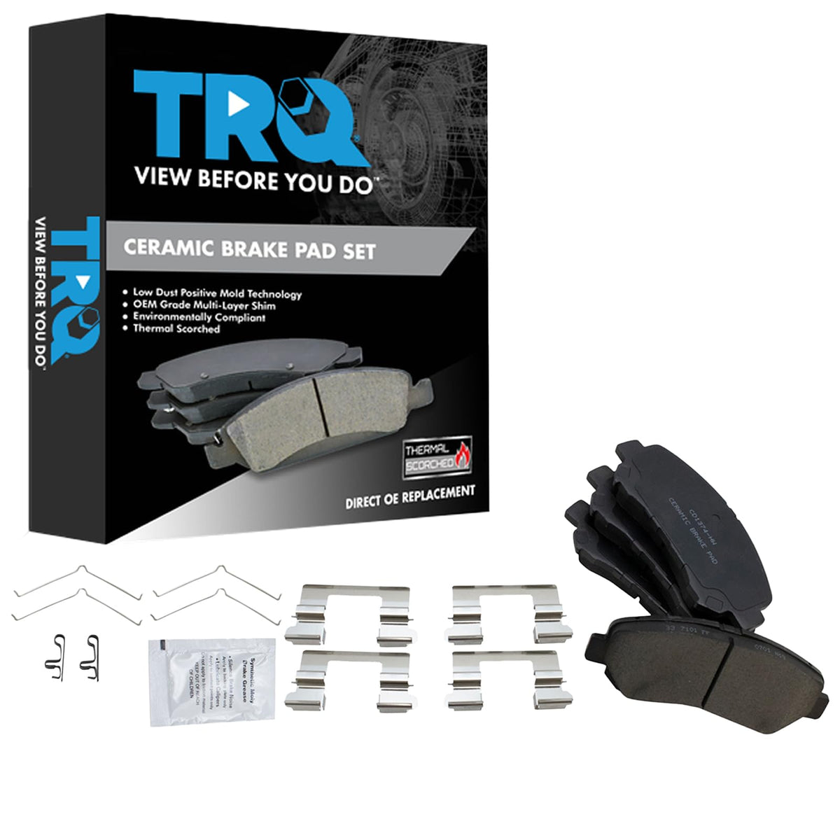 TRQ Front Brake Pads Ceramic Compatible with 2014-2017 Nissan Juke 2009-2021 Maxima 2009-2012 Sentra