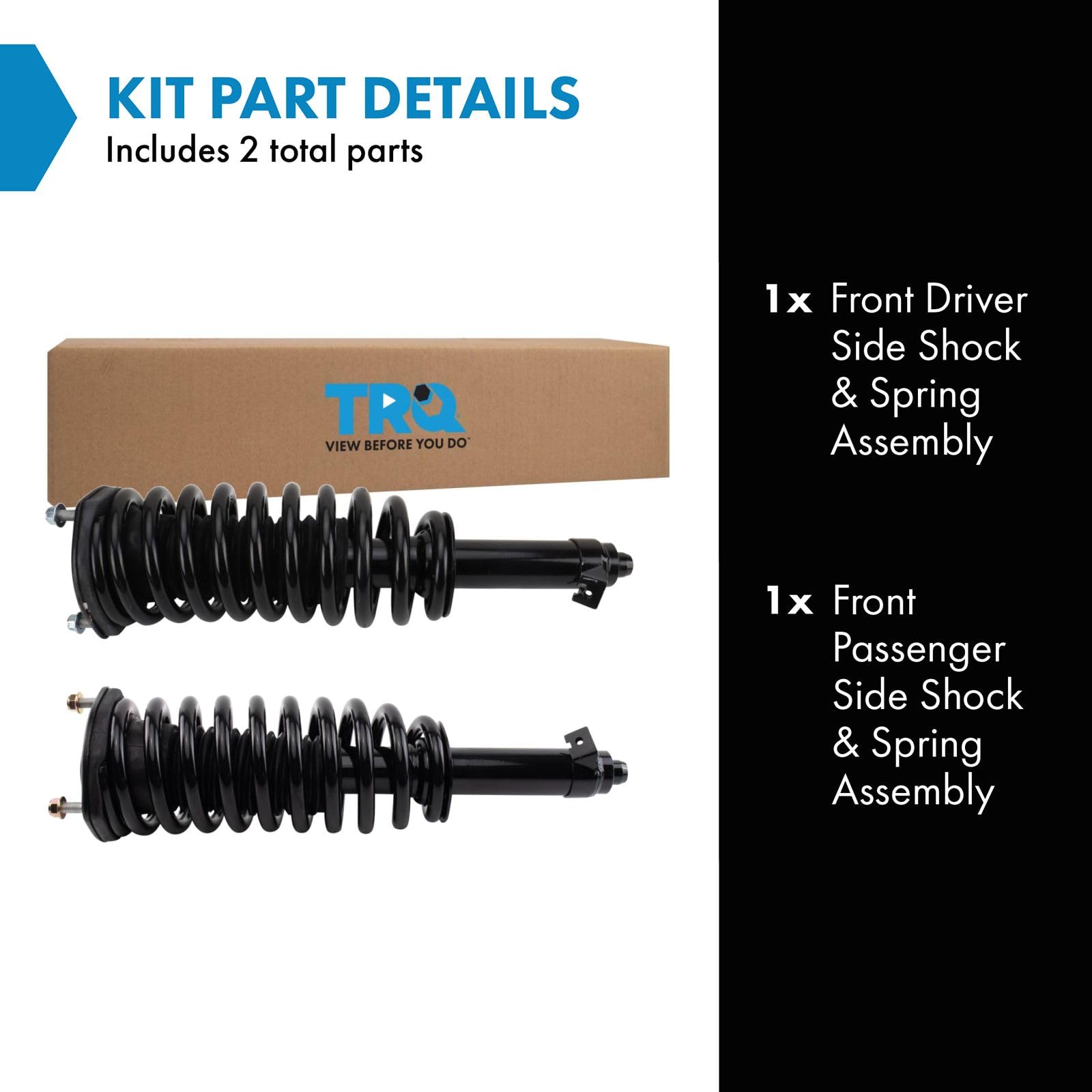 Trq Front Shock & Spring Assembly Set Compatible With 2009-2017 Lexus Ls460 2008-2016 Ls600H