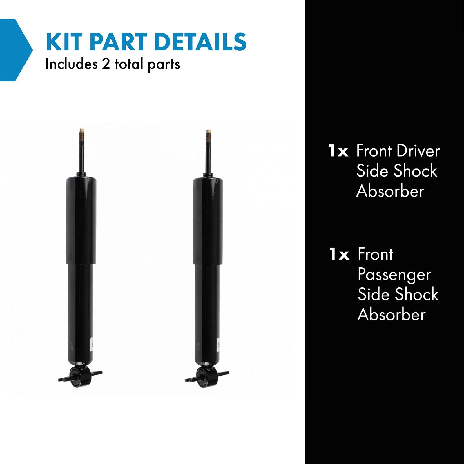 Trq Front Shock Absorber Set Compatible With 2003-2022 Chevrolet Express 2500 Express 3500 Gmc Savana 2500 Savana 3500
