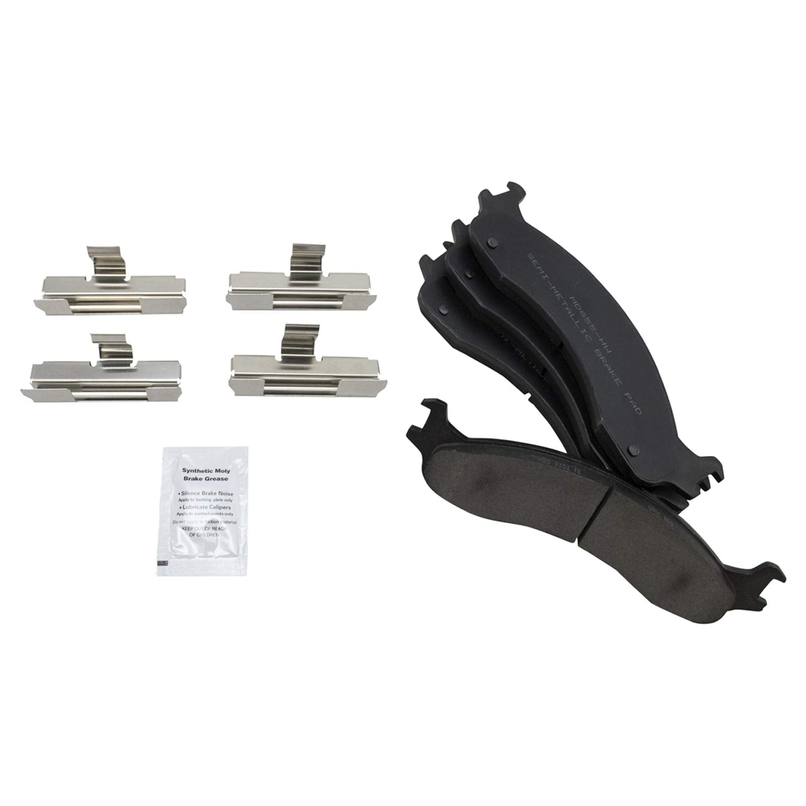 Trq Front Brake Pad & Rotor Kit Brake Pads Brake Rotor Semi-Metallic Compatible With 1995-1997 Ford F-250 F-350