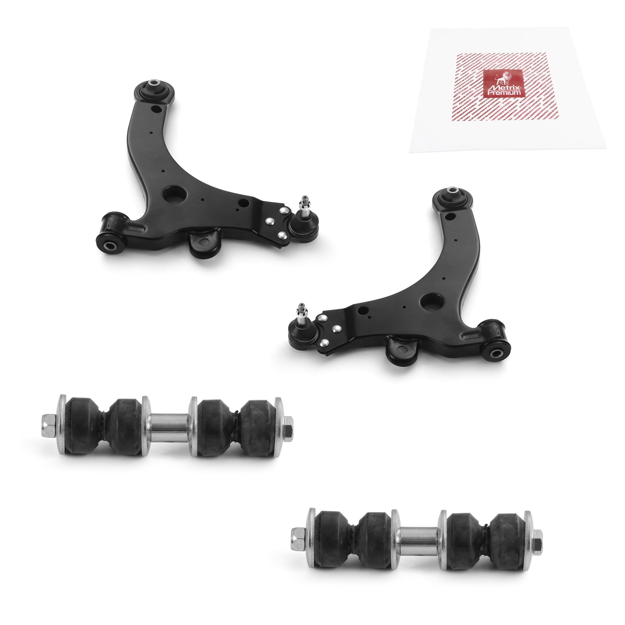 Metrix Premium Chassis Parts - 4 Pc Front L/R Lower Control Arm & Front L/R Sway Bar Stabilizer End Link Kit Fits 05-09 Buick Al