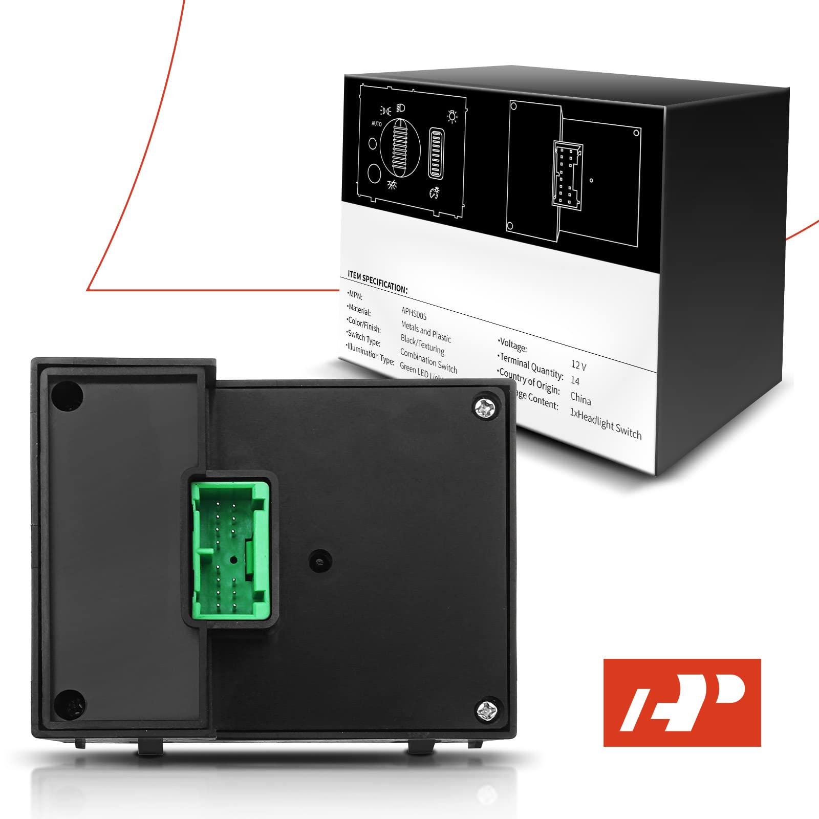 A-Premium Headlight Switch Headlamp Dimmer Switch White LED Light Compatible with Chevy Silverado 03-07 Suburban Tahoe Avalanche