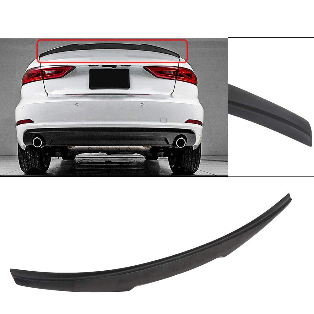Scitoo Abs Black Rear Trunk Spoiler Wing Exterior Accessories Styling Kits Replacement For Audi A3 4-Door Sedan 1.8L Premium
