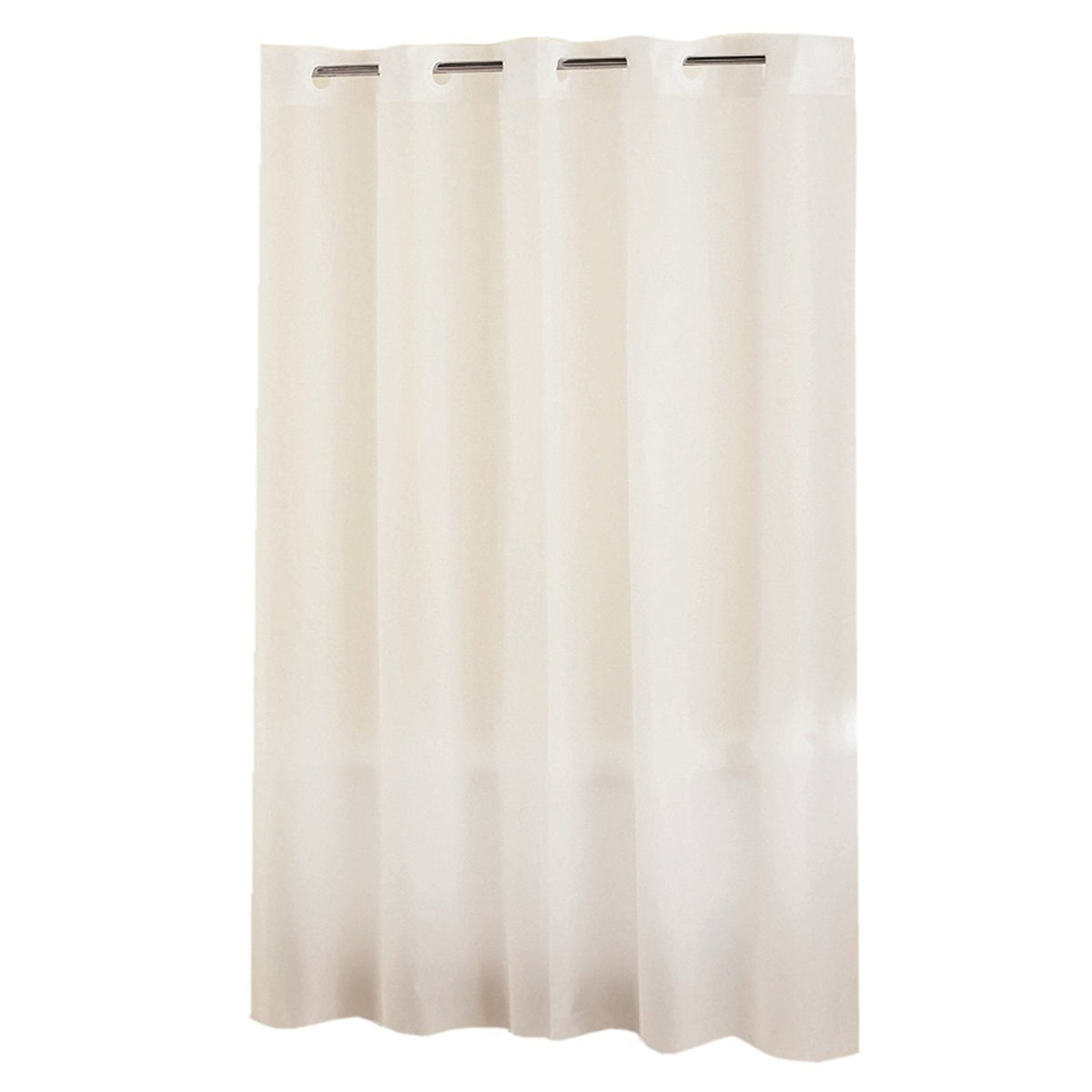 Hookless Full Length 2-In-1 Chlorine-Free Peva Shower Curtain With Flex-On Rings For Easy Installation, 71' X 74', Water-Repellent, Easy Install, Frost