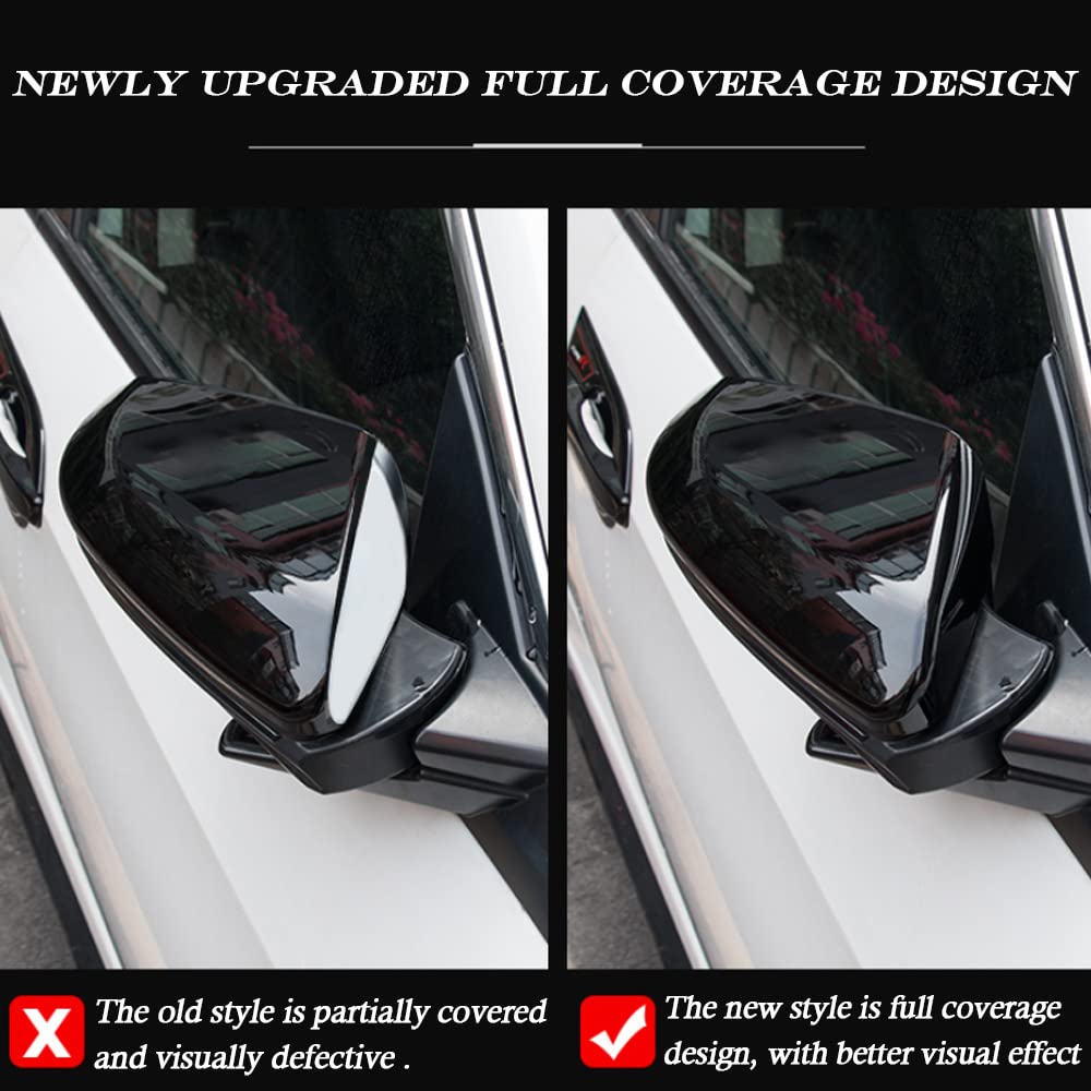 Rifoda For Civic Glossy Black Style Full Coverage Rear View Mirror Cover for Honda 10th gen Civic 2016 2017 2018 2019 2020 2021