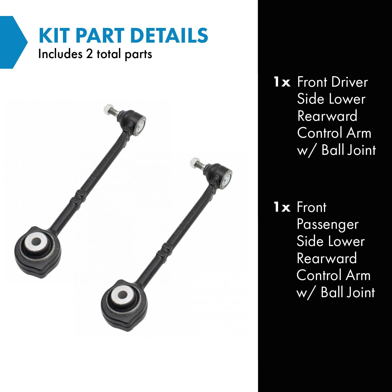 Trq Front Lower Control Arm With Ball Joint Set Compatible With 2015-2017 Mercedes-Benz Cls400 2012-2018 Cls550 2014-2016 E250 2