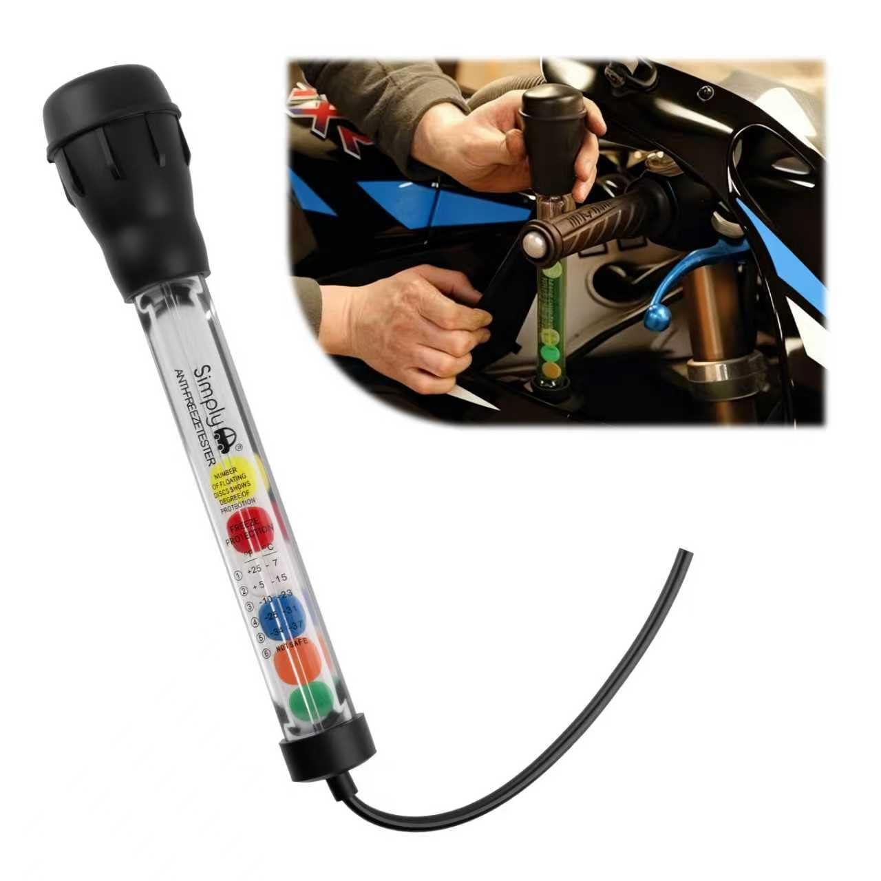 VKQTS Antifreeze Tester Automotive,Professional Antifreeze Coolant Tester with Color-Coded Floats,Portable Antifreezes Testers f