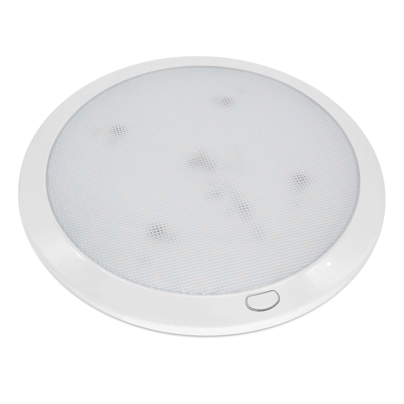 Dream lighting 12v Ceiling Light for RV Boat Interior 8.5inch LED Round Ceiling Mount Light Fixture with Dimmer Switch 3000K Whi