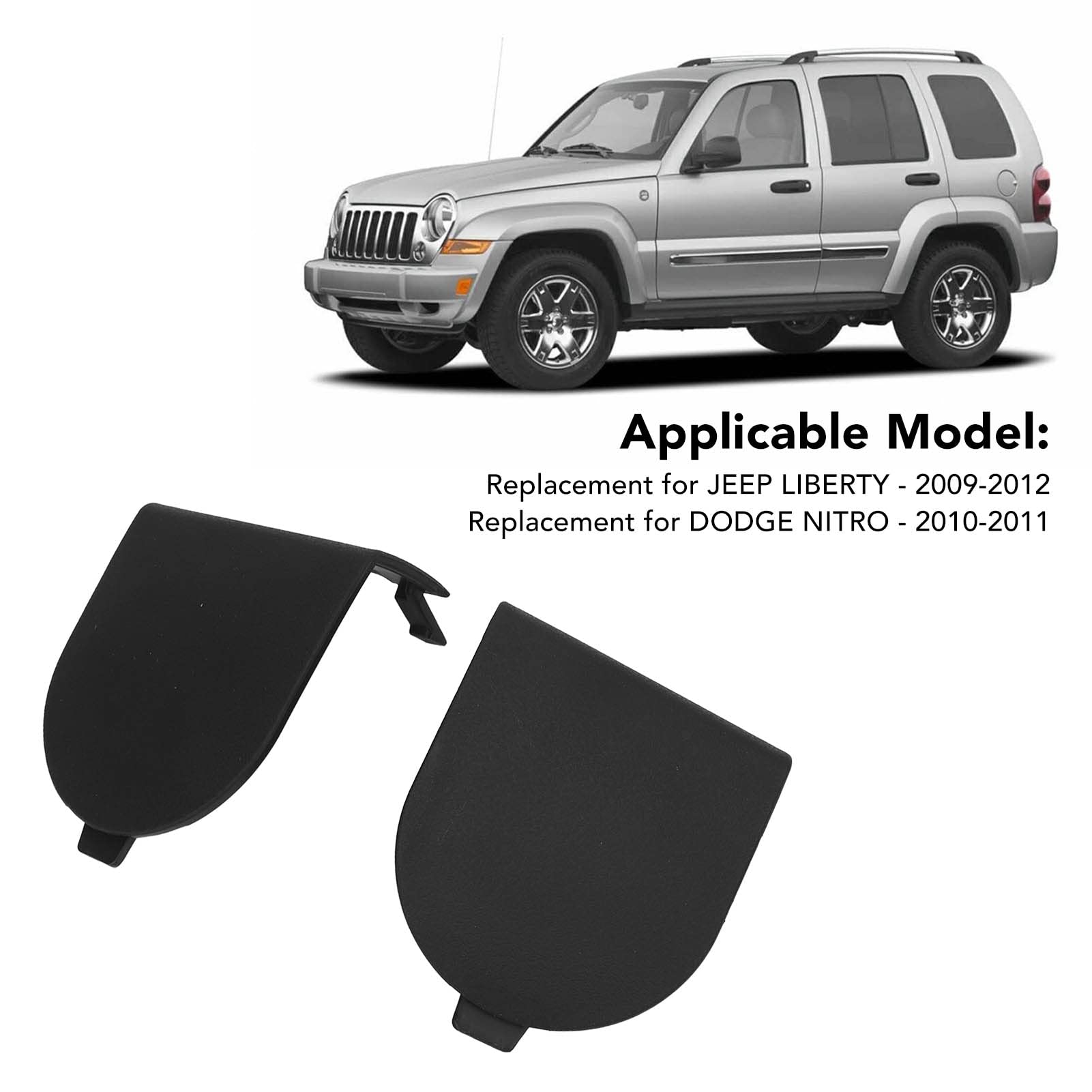 Front Seat Belt Anchor Cover, 2Pc Passenger Right Left Seat Belt Anchor Cover 1Dx41Xdvab Replacement For Jeep Liberty