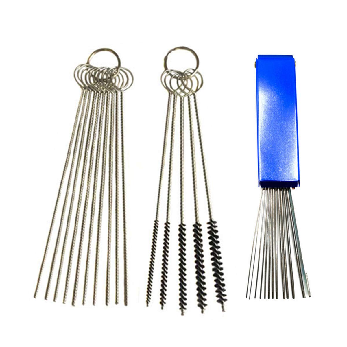 Na Carburettor Cleaner Multi-Size Cleaning Wires Set Includes 13 Wire Torch Tip Cleaner Tool, 10 Cleaning Needles And 5 Nylon Br