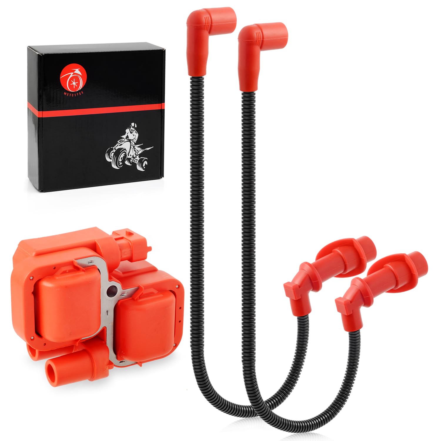 Ignition Coil & Spark Plug Cap W/Wire For Polaris Sportsman Ranger 700 800 2005-2016 Rzr 4 S 800 2008-2010 4010425