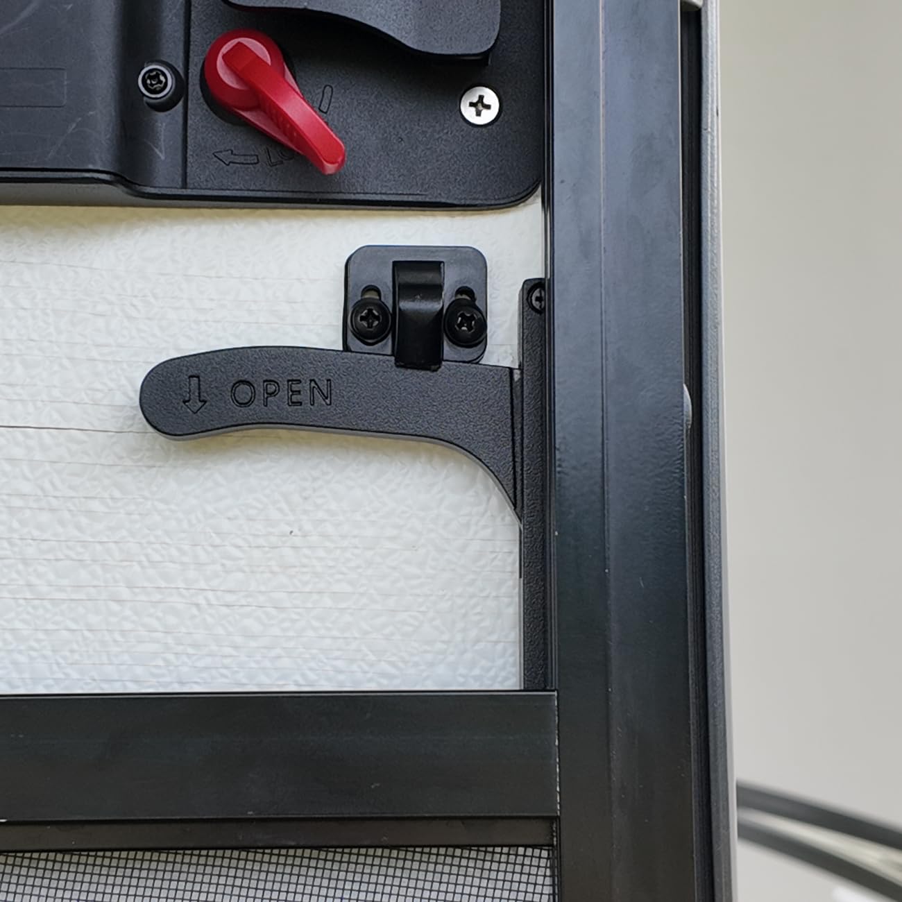 Safoner Aluminum RV Screen Door Latch Right Handle Replacement Kit for Travel Trailer, Camper, Motorhome- RV Accessories for Ins