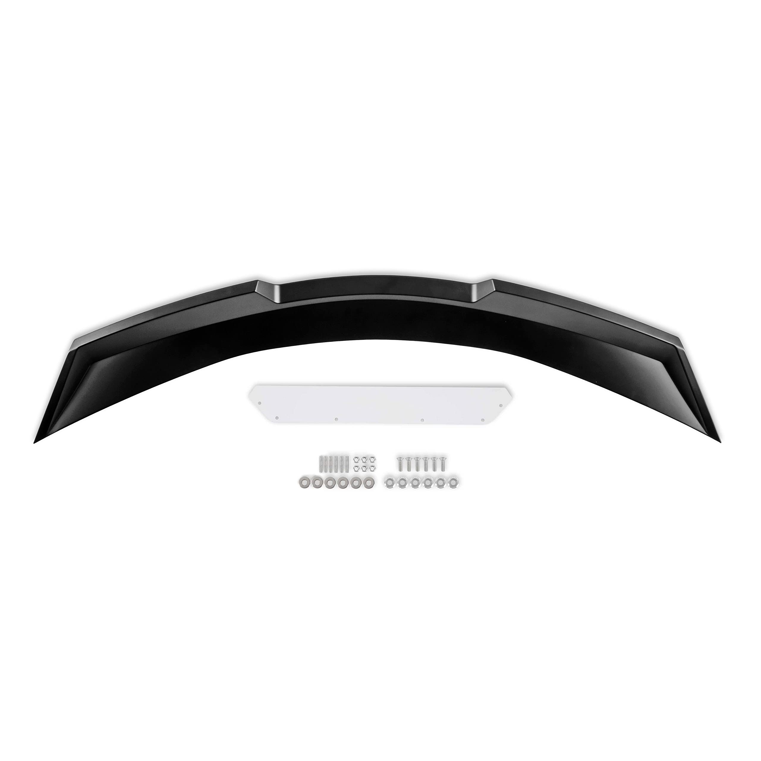 Drake Muscle Cars Cv-C8R190001-Pasb Rear Wicker Bill Spoiler - Satin Black