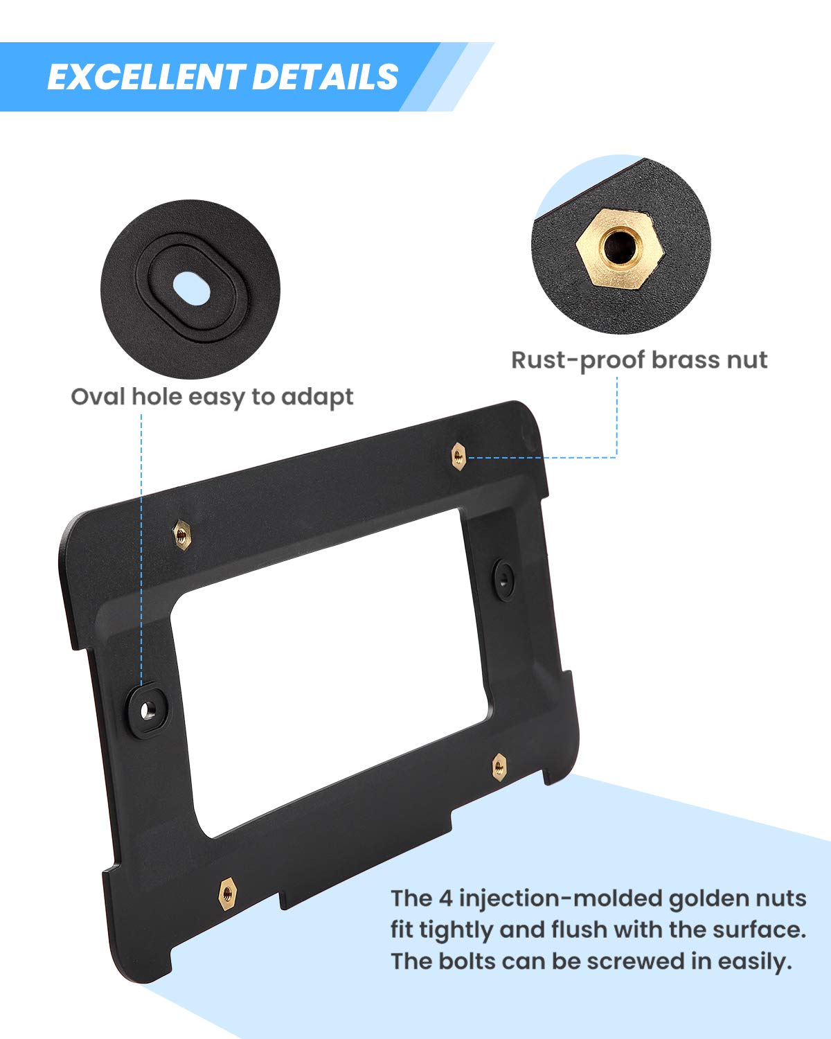 Joytutus Rear License Plate Frame Holder Compatible With Bmw 2005-2023 1 2 3 4 5 6 X Series 2002-2019 Mini Cooper 51187160607&511882380615&5118823806, License Plate Frame Mount Car Accessories