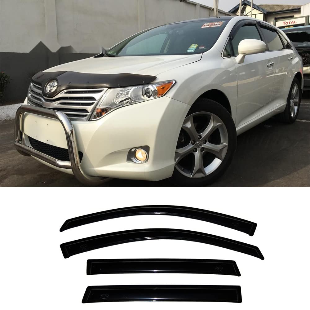 STARTSHIP 94162 Side Window Wind Deflector,4pc Outside Mount Style Shade Sun Rain Guards Set,Nice Window Visor fit for 2009-2016