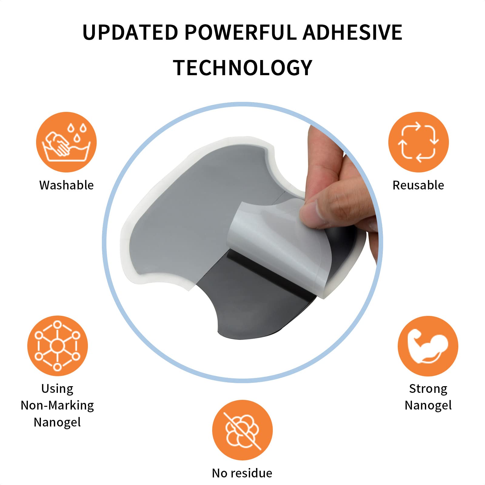 Tangsen 4Pcs Universal 3D Carbon Fiber Texture Automotive Door Cup Handle Recess Paint Protector Cover Scratch Non-Marking Black Tpu Personalize Pad Sticker (M)