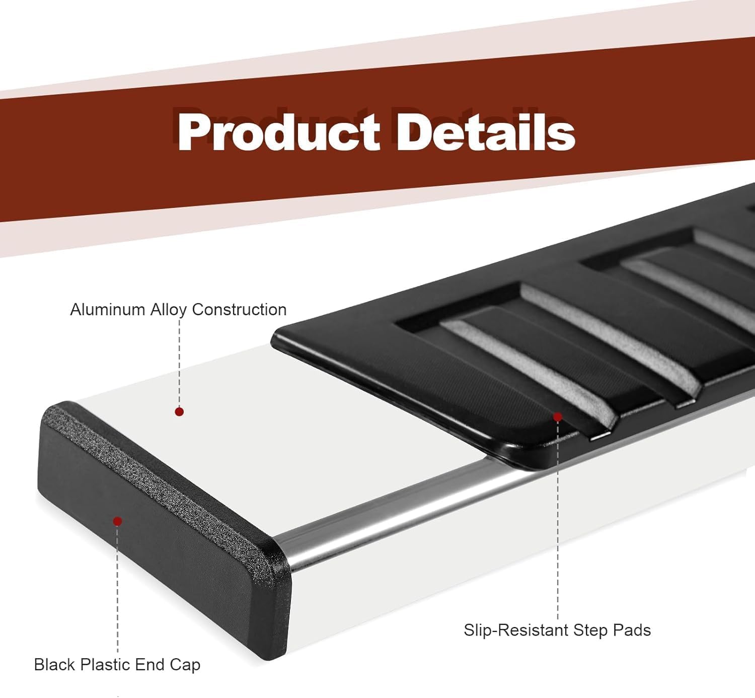 Running Boards 6 Inches For Double Cab Chevy Silverado/Gmc Sierra 2007-2018 1500 | 2019 Limited/Ld | 2007-2019 2500Hd/3500Hd (2