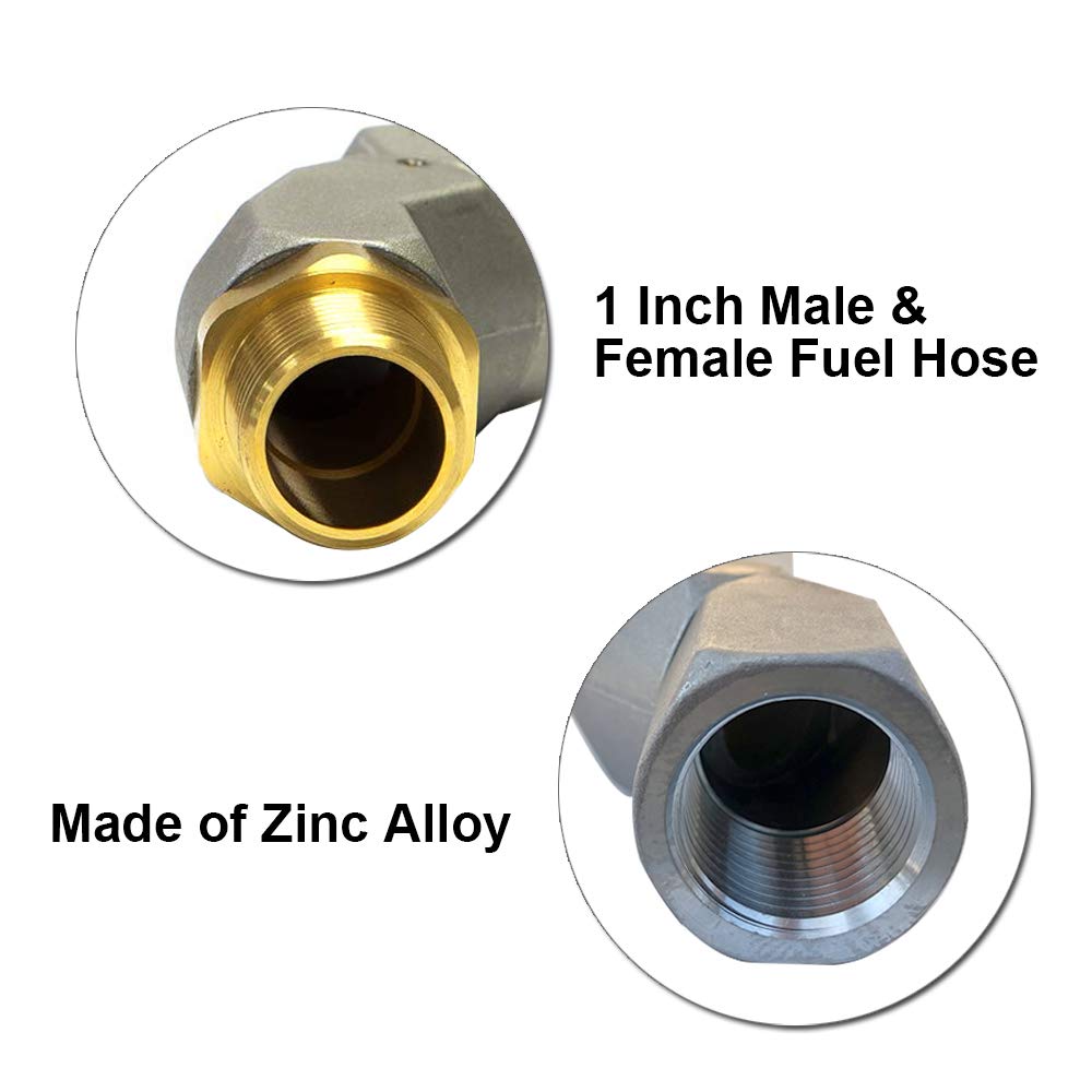 1 Inch Npt Fuel Hose Swivel 360 Rotating Connector For Fuel Nozzle Multi Plane Fuel Plane Swivel