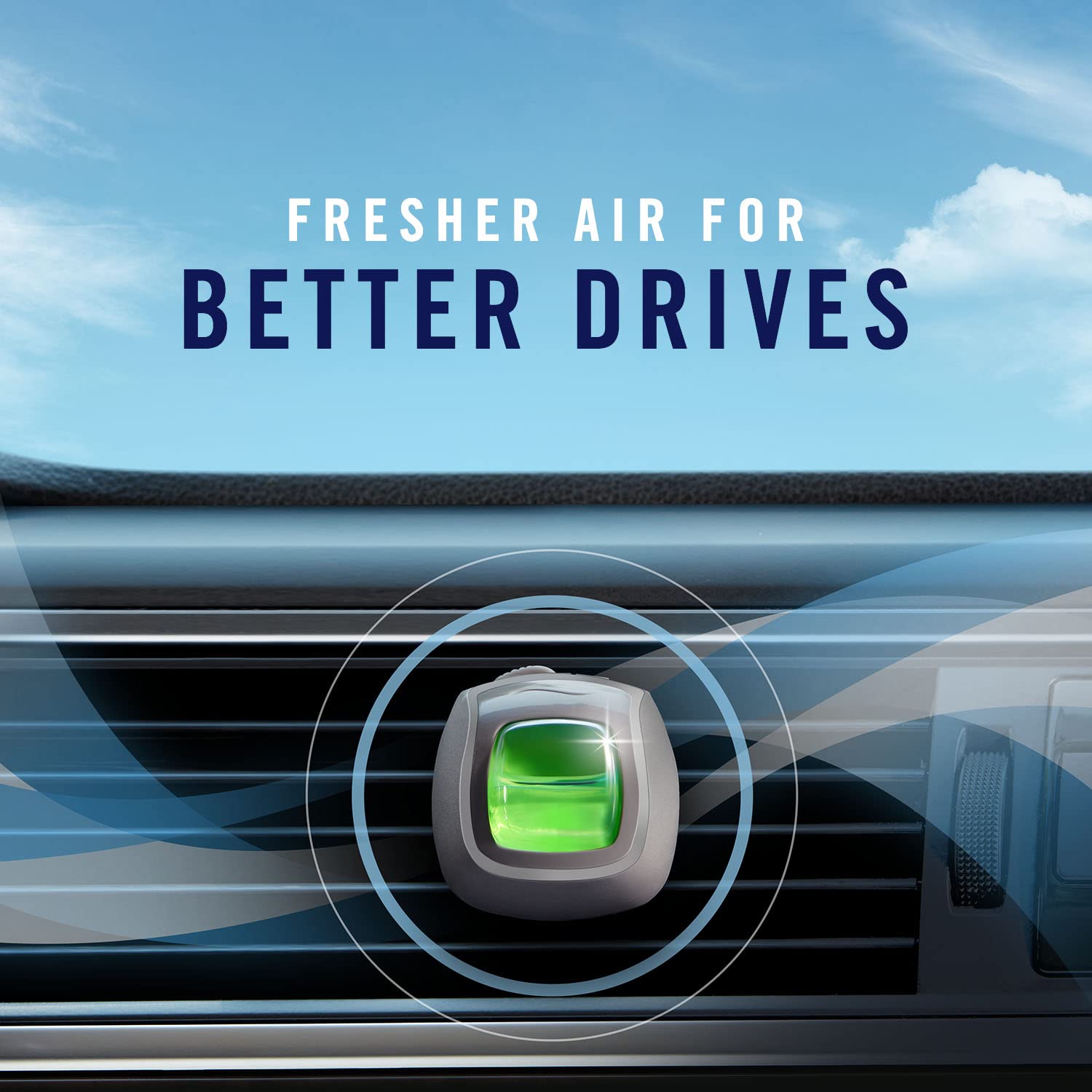 Febreze Car Air Freshener Vent Clip - Old Spice Fiji Scent, 0.07 oz, Pack of 4