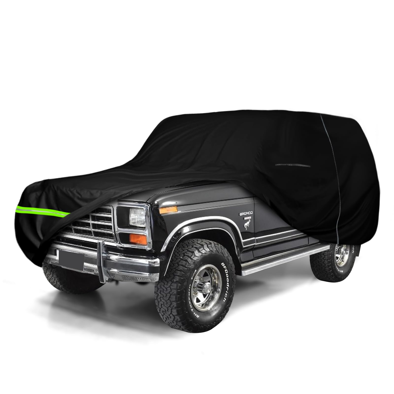 Waterproof Car Covers Replace For 1978-1996 Ford Bronco, 6 Layers All Weather Custom-Fit Car Cover With Zipper Door & Windproof