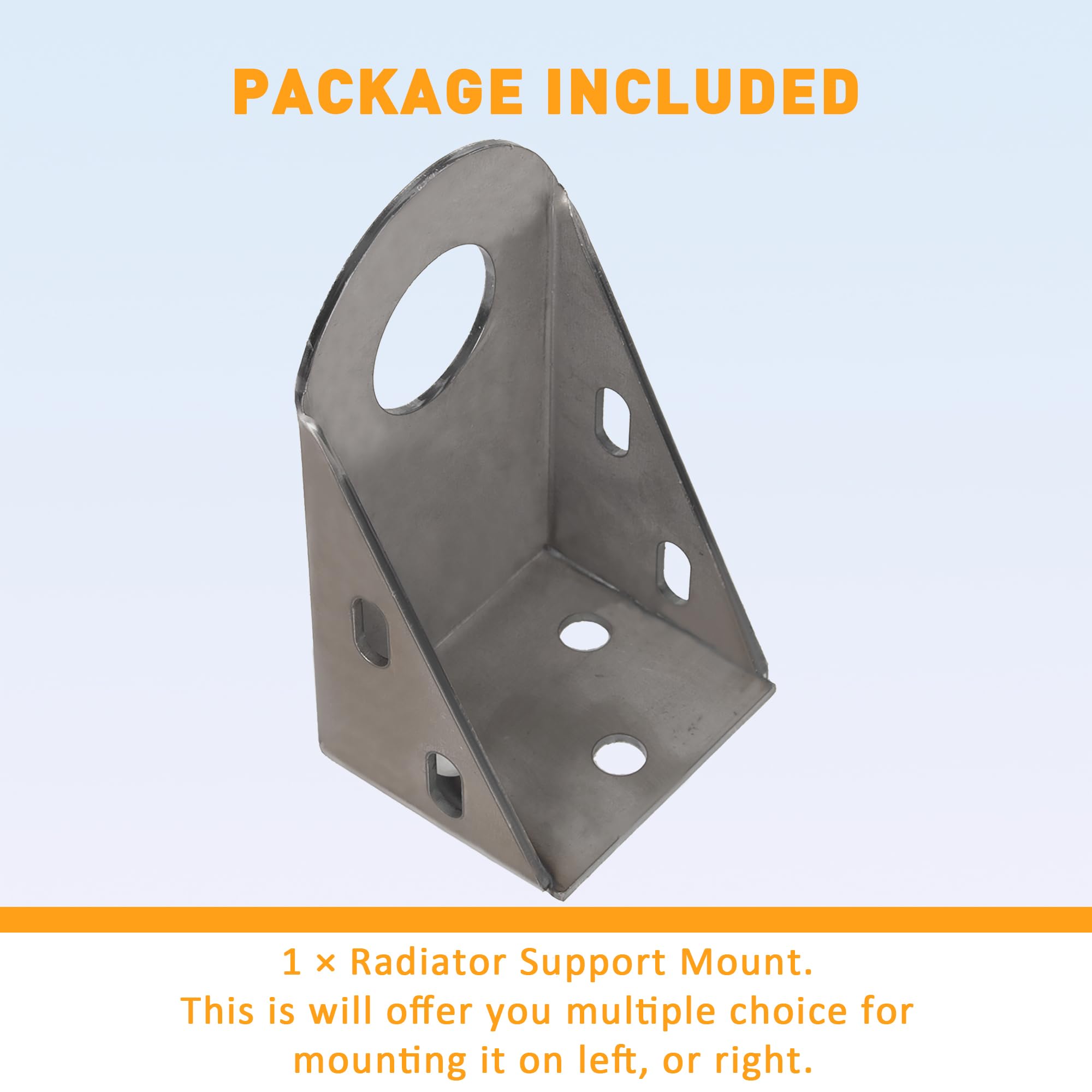 ECOTRIC Radiator Support Mount/Bracket Compatible with 1988-2000 Chevy C/K 1500 2500 3500 Series Tahoe Yukon Steel