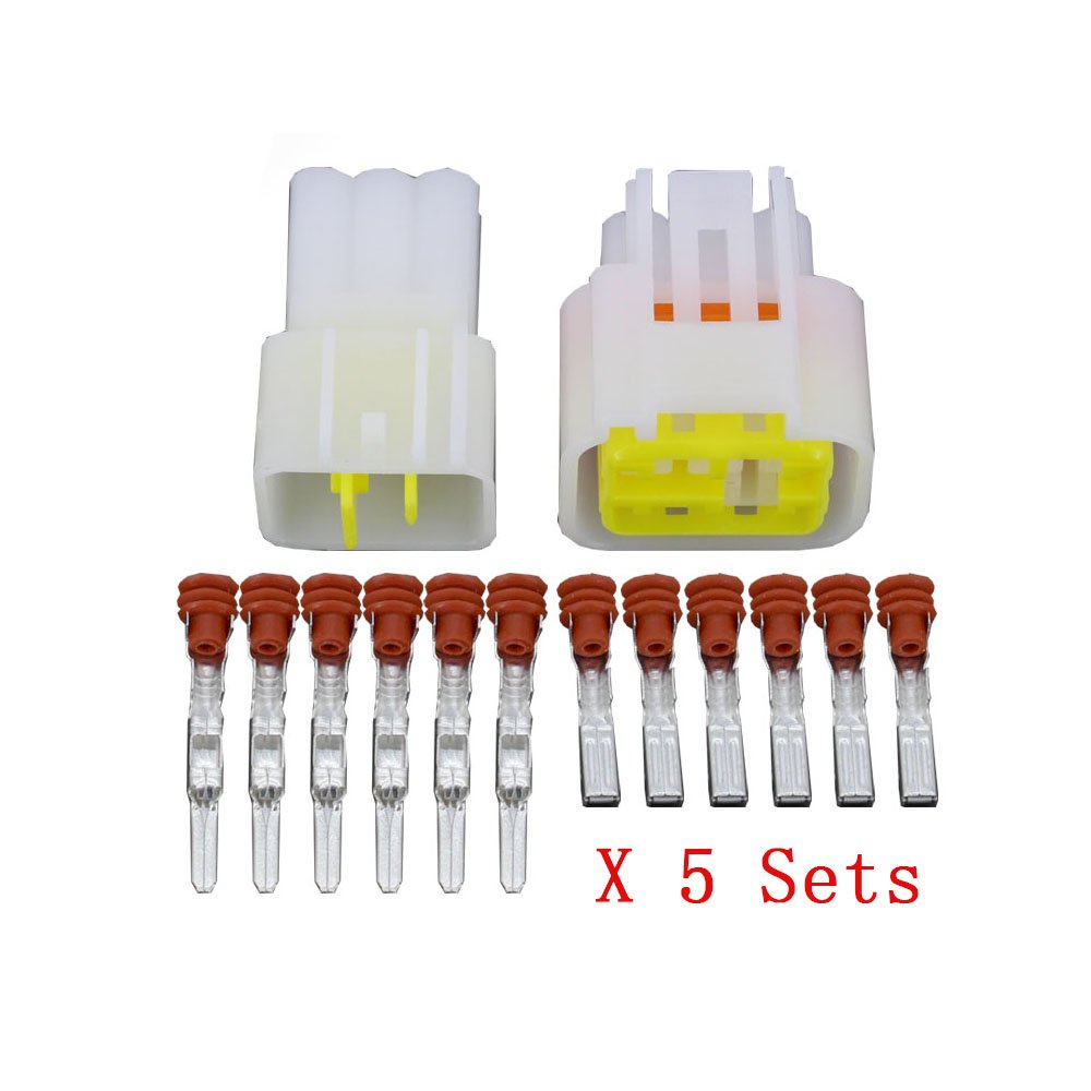 Cnlw 5 Sets/Kits 6 Pin/Way Dj7061Y-2.3-21/11,Waterproof Electrical Wire Connector Male And Female Automobile Connector