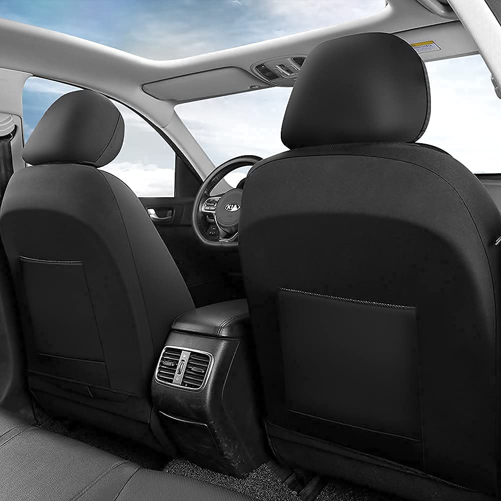 Giant Panda Pink Zebra Print Cloth Front Car Seat Covers, Bucket Seat Covers, Low Back Auto Seat Covers For Cars, Suv, Airbag Co