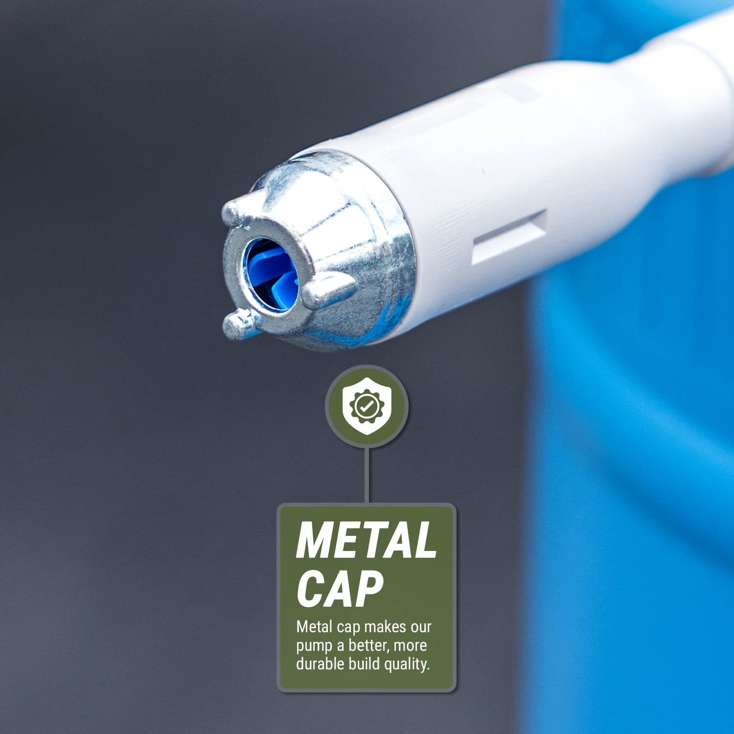 TERA PUMP Fuel Transfer Pump w/Quick Flow Control Nozzle & Telescopic Tube, Powerful Rechargeable Battery, 5 FT Discharge Hose,