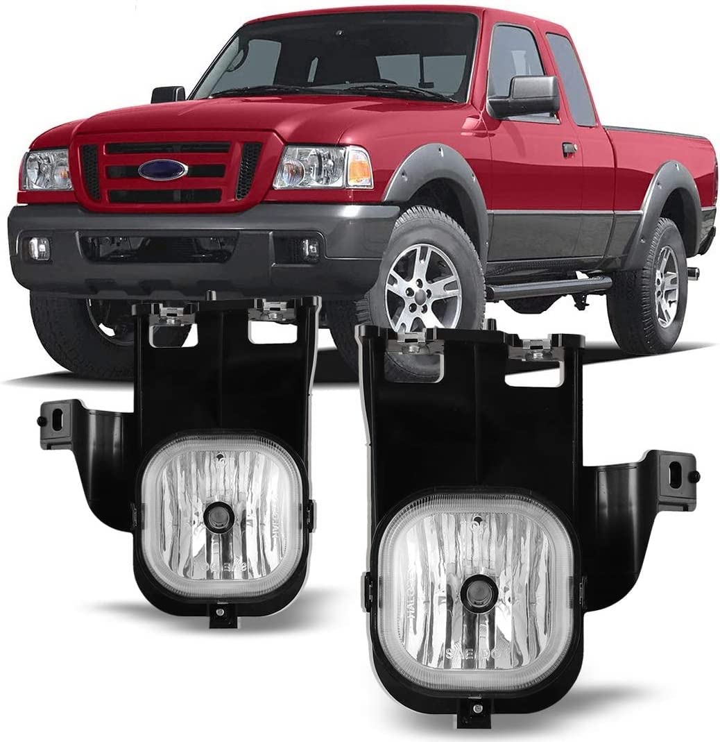 Winjet Wj30-0556-09 Oem Series For 2006-2007 Ford Ranger Clear Lens Factory Style Oe Fitment Replacement Fog Light A Pair Set