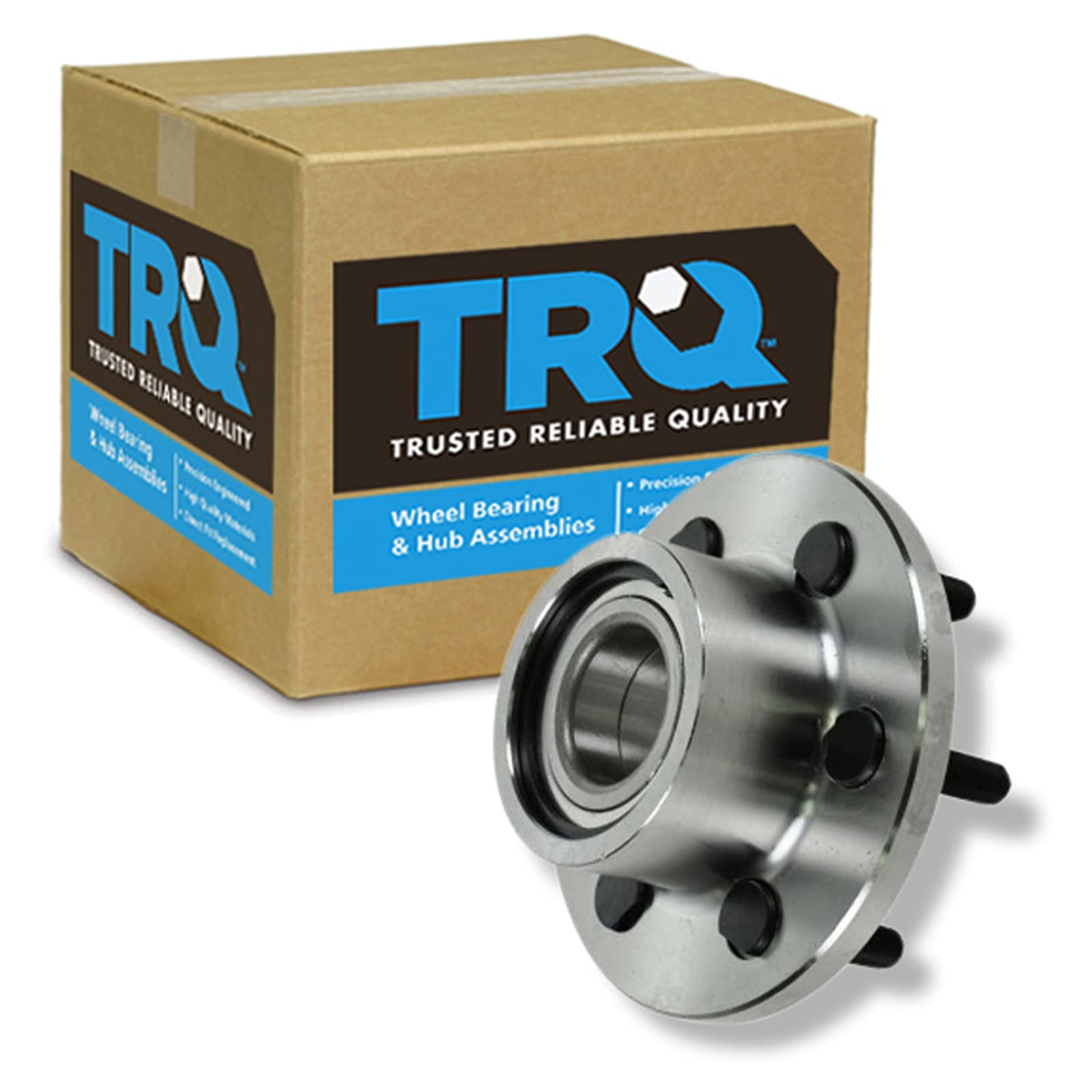 Trq Front Rear Wheel Bearing & Hub Assembly With Abs Sensor Compatible With 1997-2004 Dodge Dakota 1999-2003 Durango