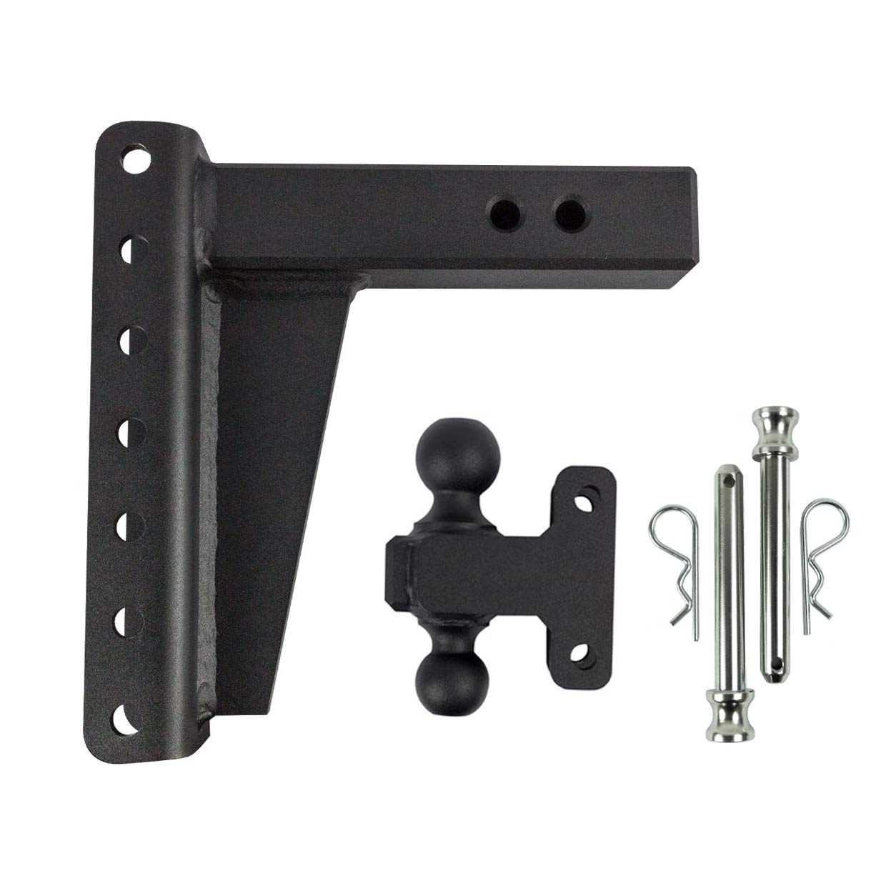 Bulletproof Hitches 2.0'' Adjustable Heavy Duty Trailer Hitch (22,000Lb Rating) - 8'' Drop/Rise Trailer Hitch With 2'' & 2-5/16'