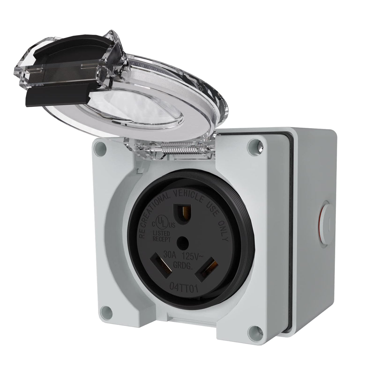 Starelo 30Amp Rv Power Outlet Box,Nema Tt-30R Receptacle 125Volt,Outdoor Dustproof And Weatherproof For Rvs, Electric Vehicles,