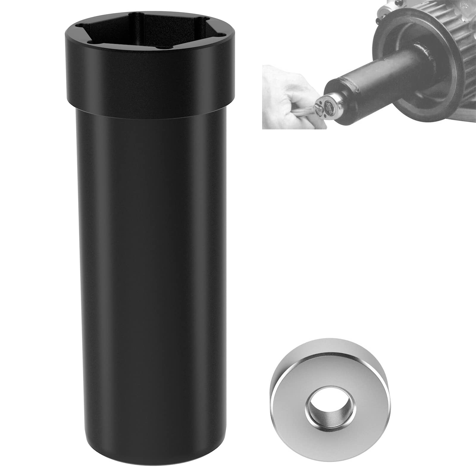 Mainshaft Sprocket/Pulley Locknut Socket, Compatible For Harley Davidson Twin Cam & Big Twin Main Shaft Lock Nut 1-7/8-Inch Sock