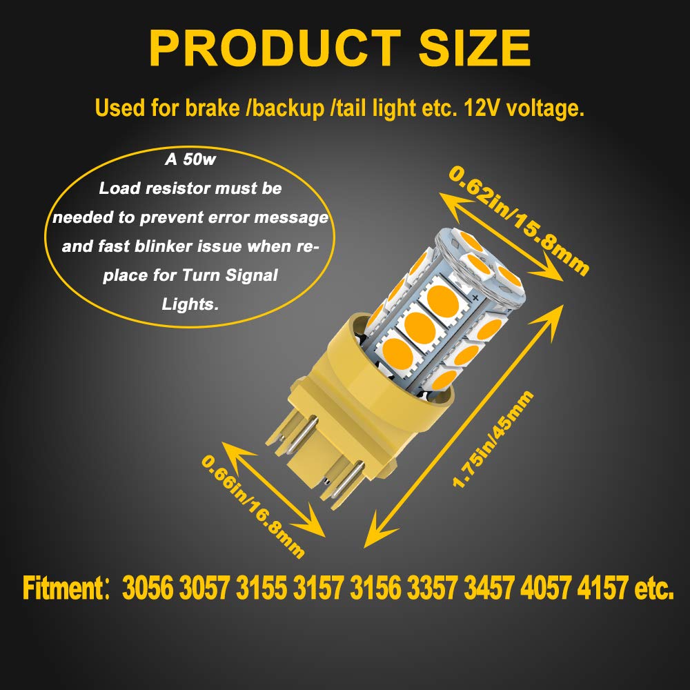 Givedoua 3157 Led Car Bulb Super Bright 18-Smd 5050 Chips, 3056 3156 3156A 3057 4057 3157 4157 T25 Led Car Bulbs For Brake Light
