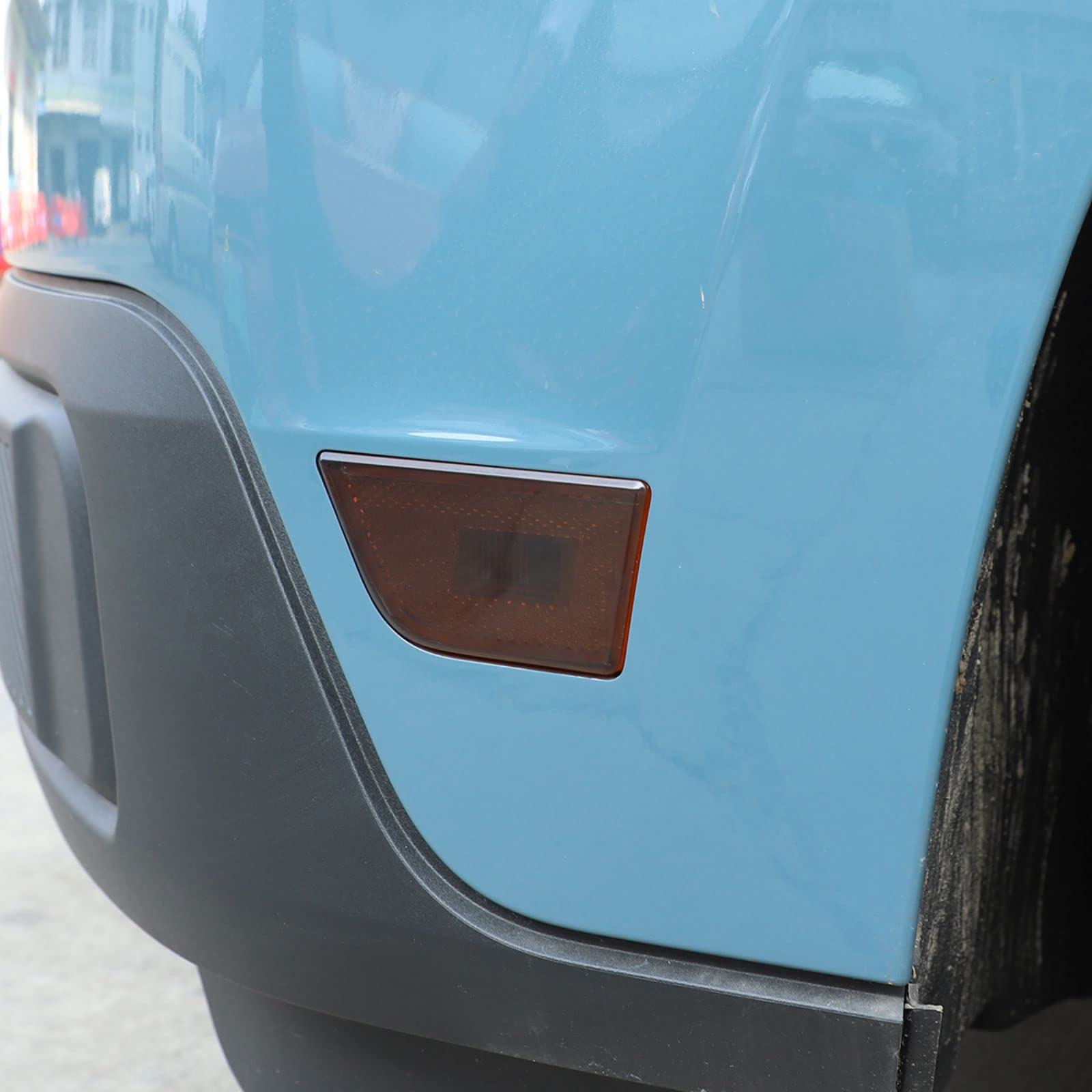 Toycidfg Black Front Bumper Turn Signal Park Marker Lights Lamps Cover Trim For Ford Maverick 2022-2024, Transparent Light Cover Accessories